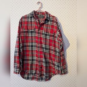 ♥️ Vintage M Polo Country Ralph Lauren Vintage Men's Red Plaid Shirt Rare